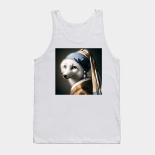 Wildlife Conservation - Pearl Earring Arctic Fox Meme Tank Top